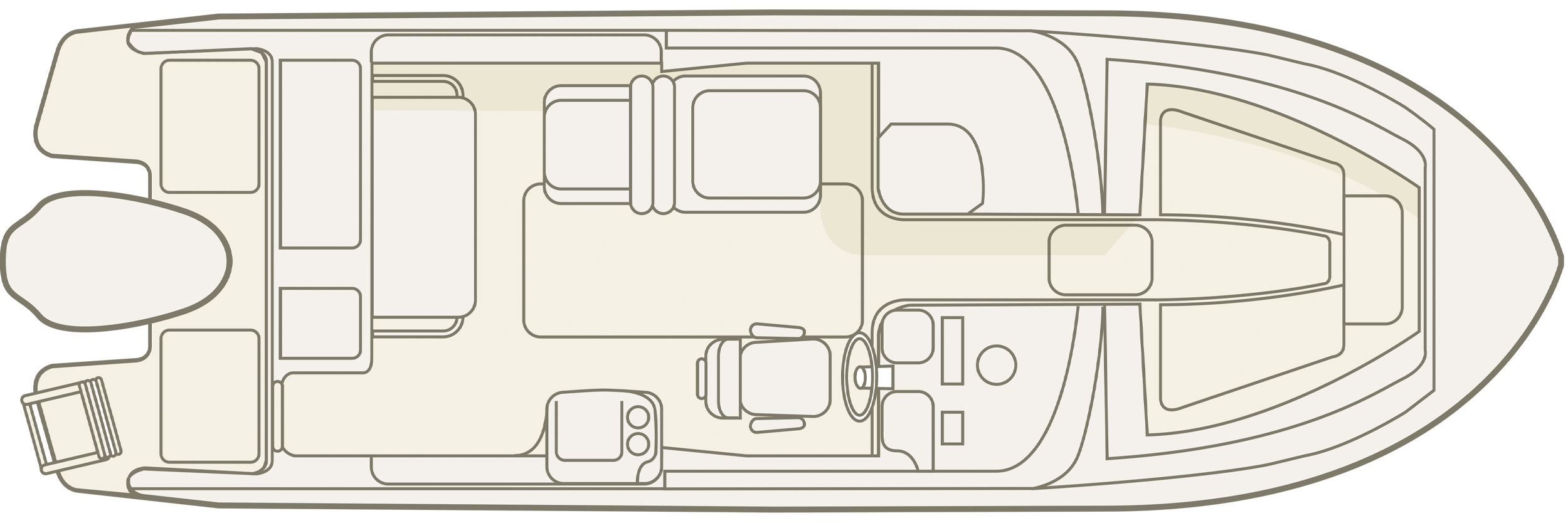 Grady-White Freedom 235 23-foot dual console overhead
