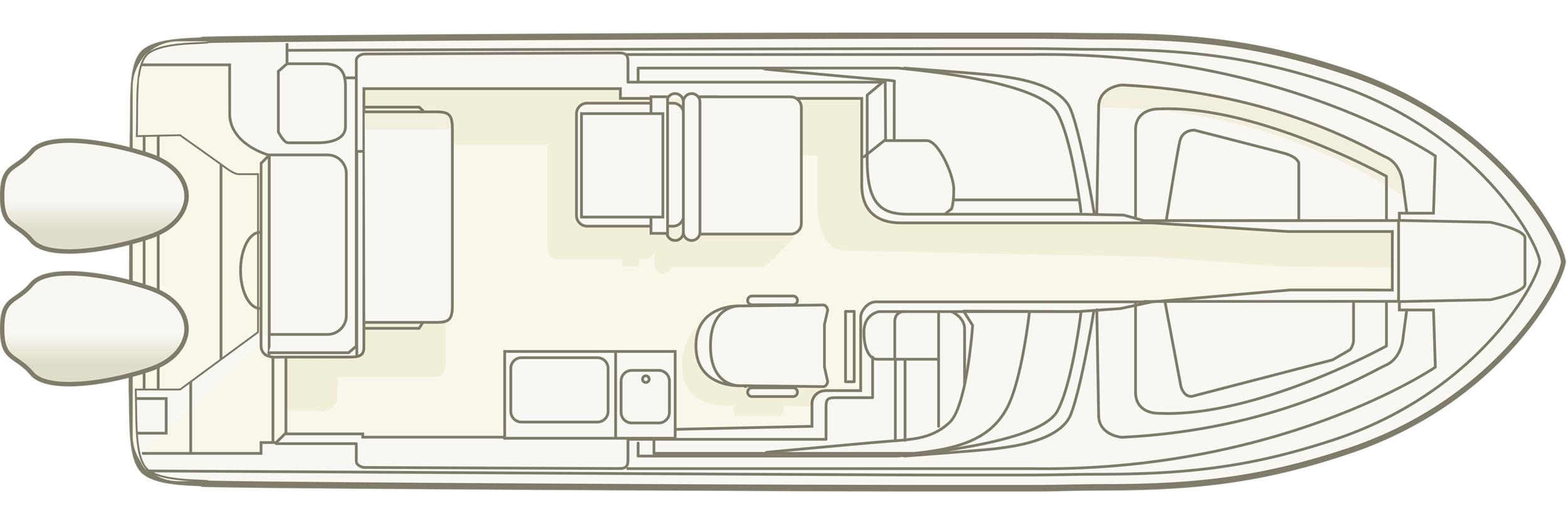 Grady-White Freedom 275 27-foot dual console boat overhead