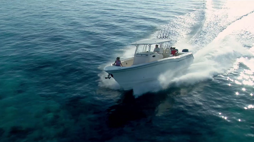 See how Grady's SeaV2 hull delivers boating's driest and most stable ride in the boating industry.