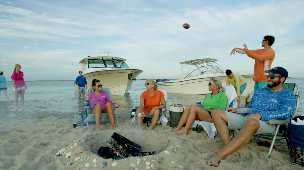 Grady-White dual consoles provide a great beach escape.