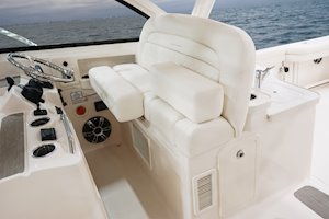 Grady-White Freedom 375 37-foot dual console fishing boat helm seating