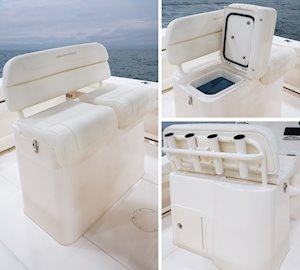 Grady-White Fisherman 236 23-foot center console deluxe lean bar with backrest