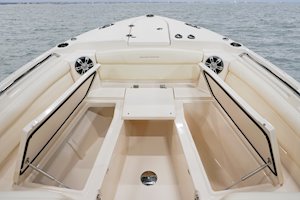 Grady-White Freedom 285 28-foot dual console boat bow boxes