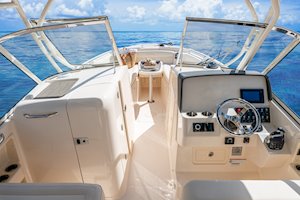 Grady-White Freedom 285 28-foot dual console boat helm and consoles