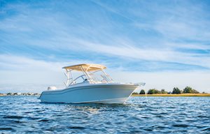 Grady-White Freedom 235 23-foot dual console starboard side profile