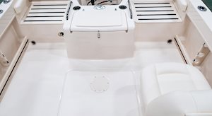 Grady-White Freedom 215 21-foot dual console self-bailing cockpit