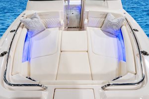 Bow sun platform on a Grady-White Freedom 345 Dual Console