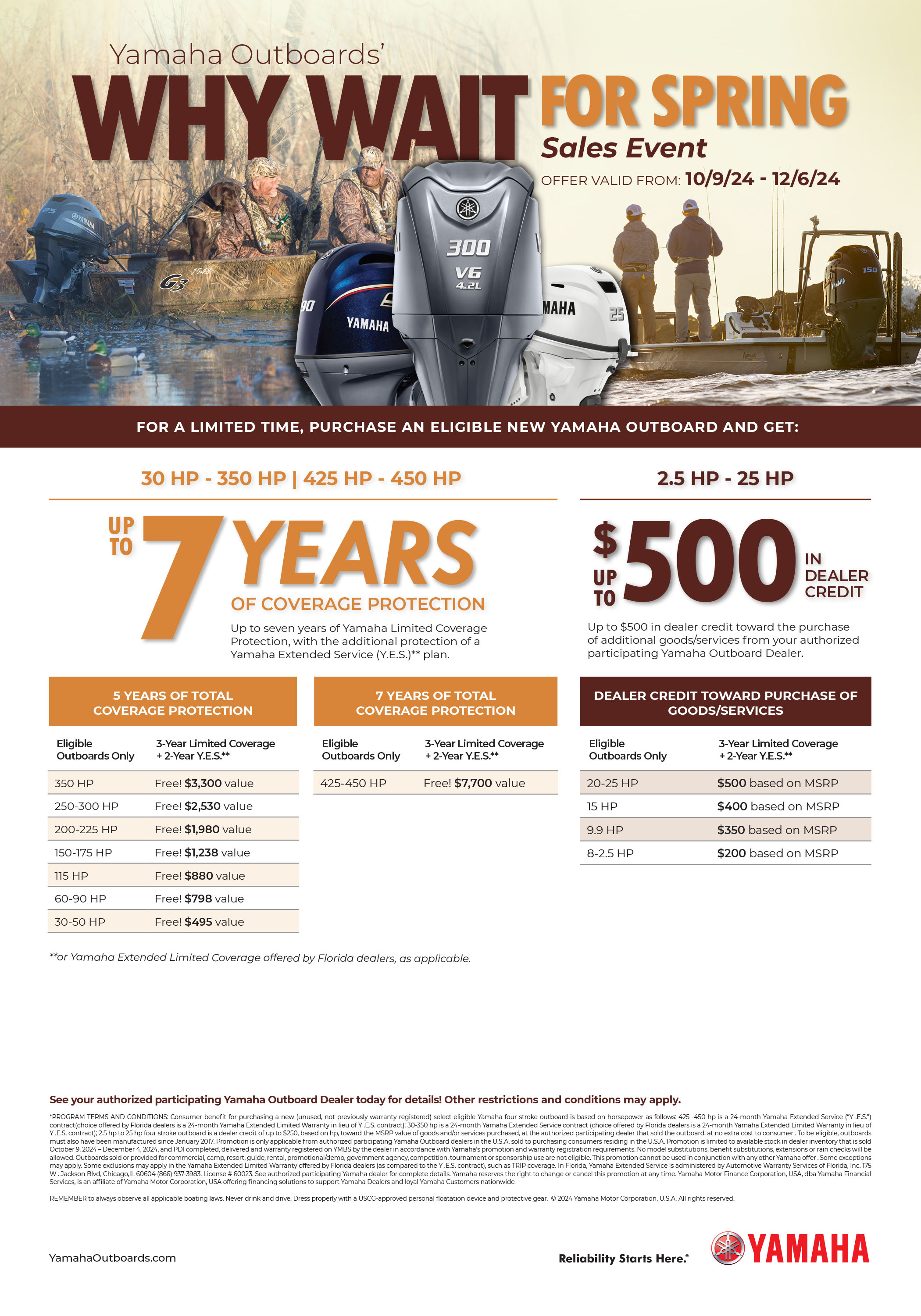 Yamaha sales event flyer