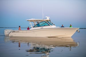 Grady-White Freedom 375 37-foot dual console fishing boat cruising