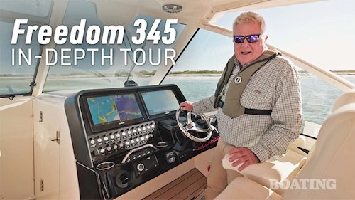 Luxury, Fishing, & Performance – find it on the <em>Freedom 345</em>