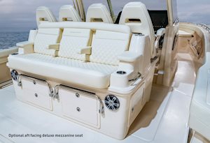 Grady-White Canyon 386 optional aft facing deluxe mezzanine seat