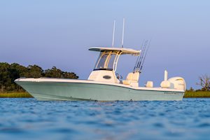Grady-White 251 CE 25-foot Coastal Explorer fishing boat beauty shot port side