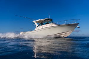Grady-White Boats Express 340 33-foot Express Cabin starboard side running