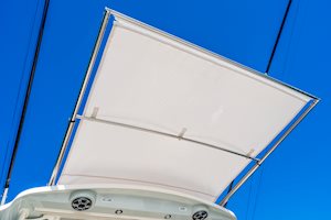 Grady-White Boats Express 340 33-foot Express Cabin SureShade® cockpit shade