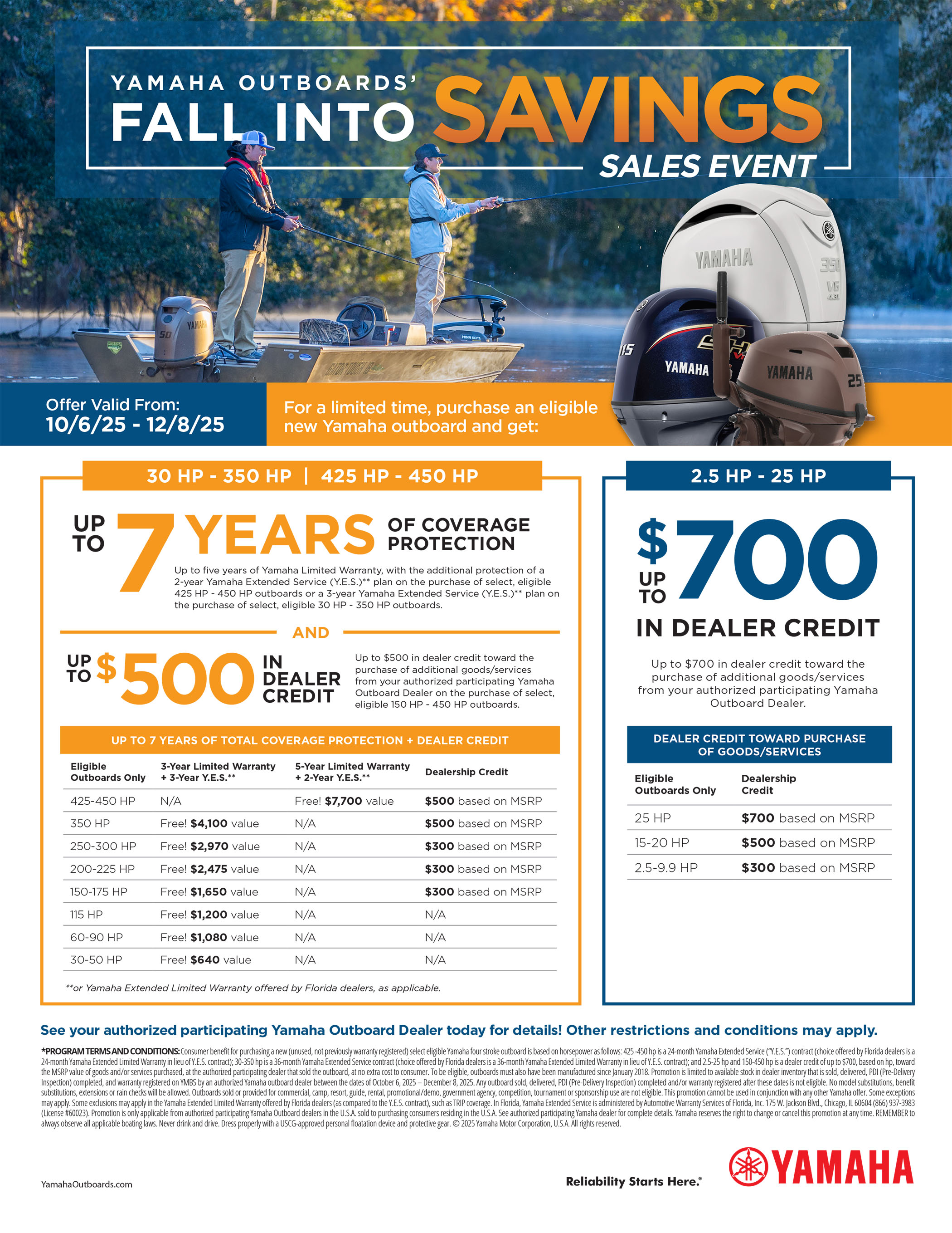 Yamaha sales event flyer